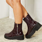 Forever Link Side Zip Wine Platform Boots