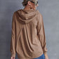 Drawstring Pocketed Dropped Shoulder Hoodie