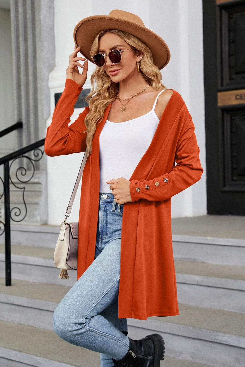 Long Sleeve Open Front Cardigan