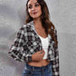 Collared Neck Decorative Pockets Jacket