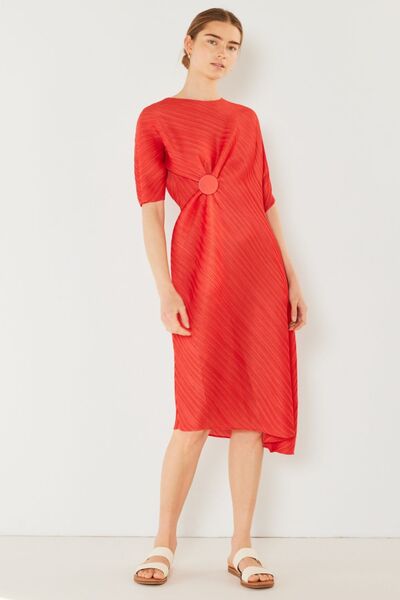 Marina West Swim Pleated Dolman Sleeve Dress *