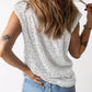 Women's Sequin Round Neck Capped Sleeve Tank