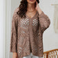 Openwork V-Neck Sweater