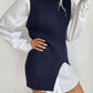 Slit Hem Sweater Vest Dress