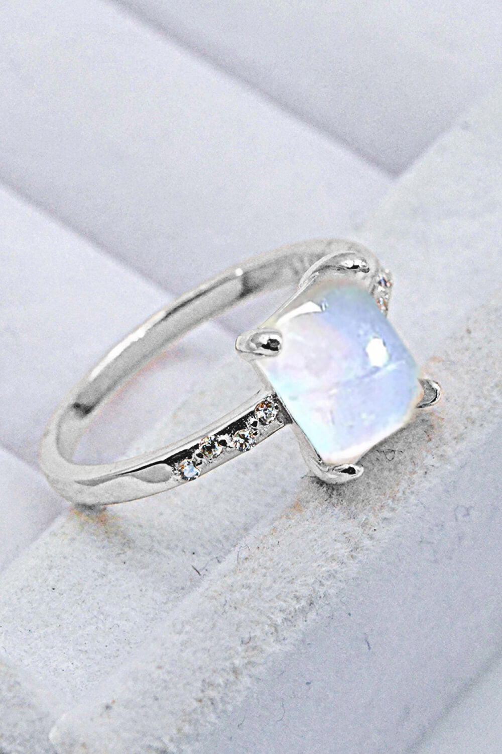 Square Moonstone Ring