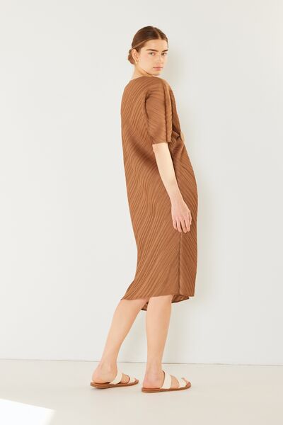 Marina West Swim Pleated Dolman Sleeve Dress *