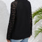 Half Button Raglan Sleeve Blouse