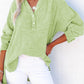 Full Size Buttoned Long Sleeve Blouse