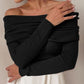 Off-Shoulder Long Sleeve Sweater