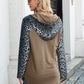 Leopard Raglan Sleeve Hoodie