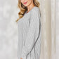 Basic Bae Full Size Ribbed Round Neck Slit T-Shirt