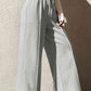 Drawstring Wide Leg Pants with Pockets