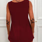 Women's V-Neck Curved Hem Tunic Tank