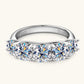 1 Carat Moissanite 925 Sterling Silver Half-Eternity Ring 💜