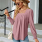 Full Size Square Neck Puff Sleeve Blouse