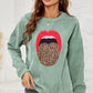 Round Neck Dropped Shoulder MAMA Graphic Sweatshirt
