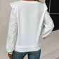 Textured V-Neck Long Sleeve Top