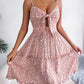 Frill Ditsy Floral Spaghetti Strap Mini Dress