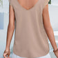 BAYSIDE ME Lace Detail Eyelash Trim V-Neck Tank