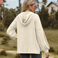 Full Size Cable-Knit Dropped Shoulder Hoodie