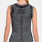 Zenana Washed Ribbed Round Neck Slim Tank