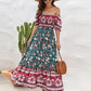 Floral Flounce Sleeve Midi Dress