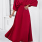 Slit Tied V-Neck Three-Quarter Sleeve Dress