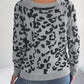 BodaciousBabe Leopard Buttoned Square Neck Sweater