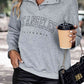 LOS ANGELES CALIFORNIA Graphic Quarter-Snap Sweatshirt
