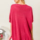 BiBi Distressed Hem V-Neck Slit Sweater