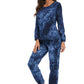 Tie-Dye Top and Drawstring Pants Lounge Set
