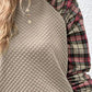 Plaid Round Neck Sweatshirt