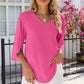 V-Neck Three-Quarter Sleeve Top