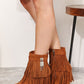 Legend Women's Tassel Wedge Heel Ochre Ankle Boots