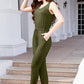Drawstring Round Neck Sleeveless Jumpsuit