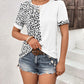 Women's Bryony Leopard Round Neck Short Sleeve Tee