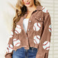 Ball Sequin Dropped Shoulder Raw Hem Jacket