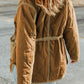 Full Size Drawstring Waist Zip-Up Jacket
