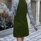 Leopard Round Neck Long Sleeve Dress
