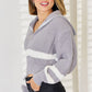 Striped Zip Up Dropped Shoulder Cardigan