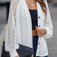 Lantern Sleeve V-Neck Button-Down Cardigan