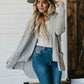 High-Low Open Front Cardigan with Pockets
