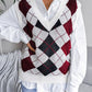 Plaid V-Neck Sweater Vest