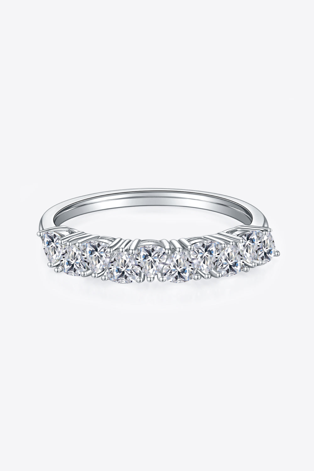 1 Carat Moissanite 925 Sterling Silver Half-Eternity Ring 💜