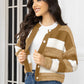 Striped Button Up Long Sleeve Cardigan