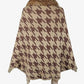So Defined One Size Houndstooth Fringe Hem Poncho
