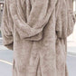 Teddy Hooded Jacket with Pockets