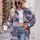 Full Size Geometric Dropped Shoulder Jacket with Pockets