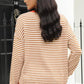 Striped Round Neck Drop Shoulder T-Shirt