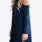 Women's Full Size Cold-Shoulder Long Sleeve Round Neck Dress